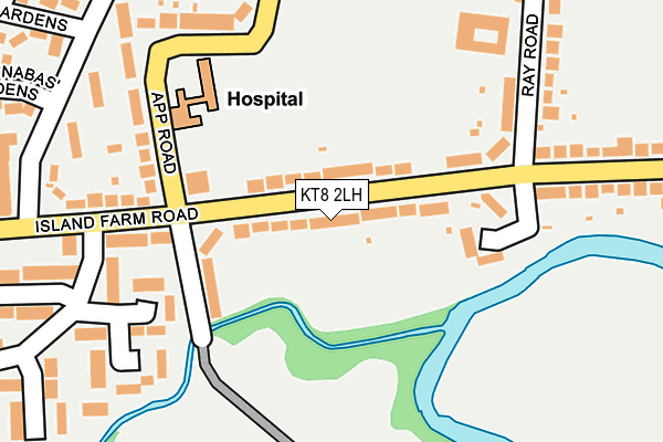 KT8 2LH map - OS OpenMap – Local (Ordnance Survey)