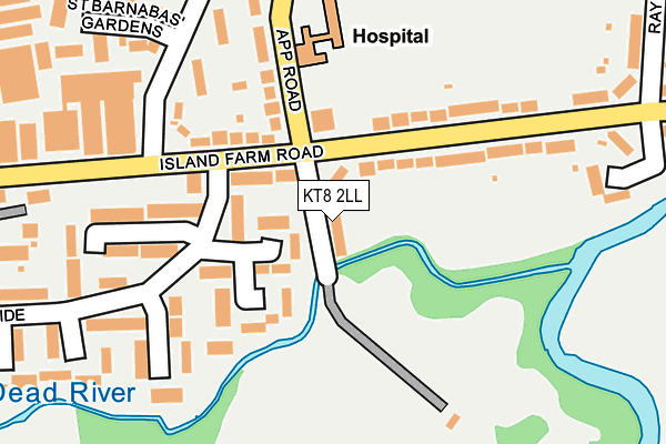 KT8 2LL map - OS OpenMap – Local (Ordnance Survey)