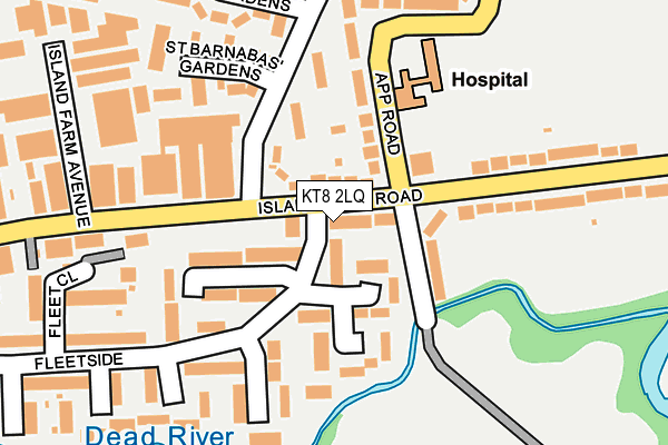 KT8 2LQ map - OS OpenMap – Local (Ordnance Survey)