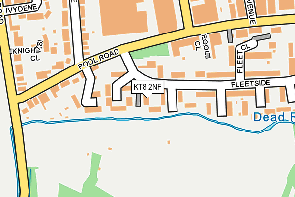 KT8 2NF map - OS OpenMap – Local (Ordnance Survey)