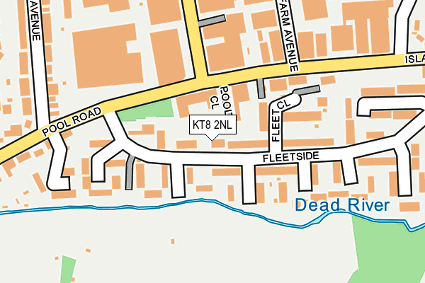 KT8 2NL map - OS OpenMap – Local (Ordnance Survey)