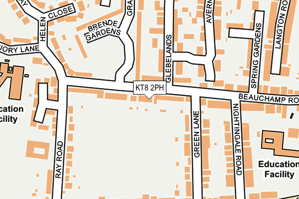 KT8 2PH map - OS OpenMap – Local (Ordnance Survey)