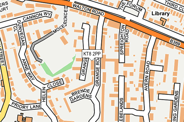 KT8 2PP map - OS OpenMap – Local (Ordnance Survey)