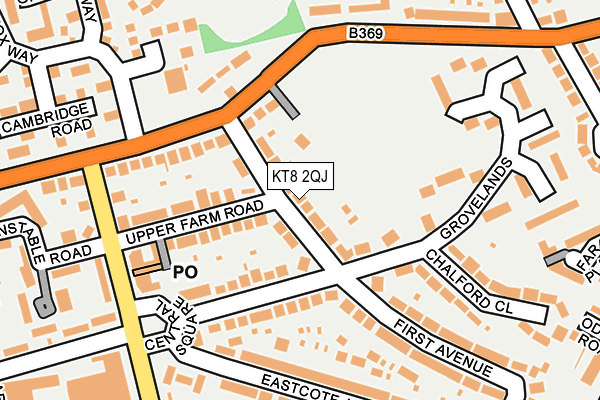 KT8 2QJ map - OS OpenMap – Local (Ordnance Survey)