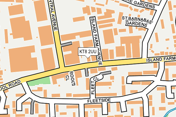 KT8 2UU map - OS OpenMap – Local (Ordnance Survey)
