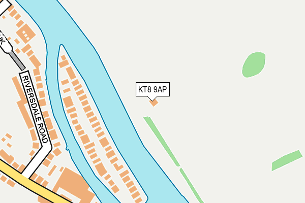 KT8 9AP map - OS OpenMap – Local (Ordnance Survey)