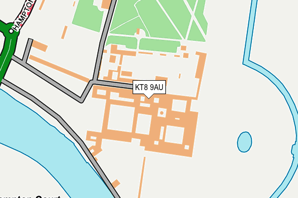KT8 9AU map - OS OpenMap – Local (Ordnance Survey)
