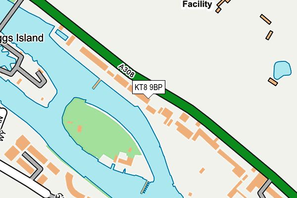 KT8 9BP map - OS OpenMap – Local (Ordnance Survey)