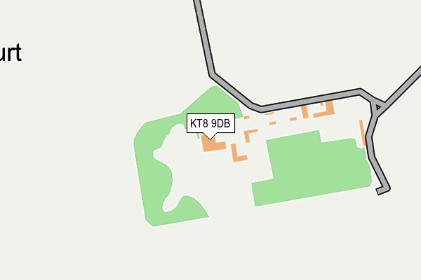 KT8 9DB map - OS OpenMap – Local (Ordnance Survey)