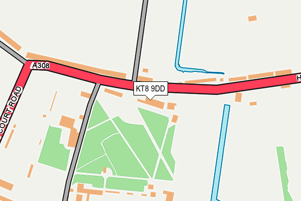 KT8 9DD map - OS OpenMap – Local (Ordnance Survey)