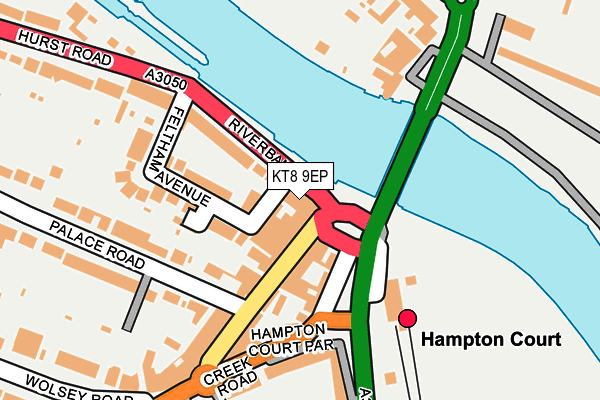 KT8 9EP map - OS OpenMap – Local (Ordnance Survey)