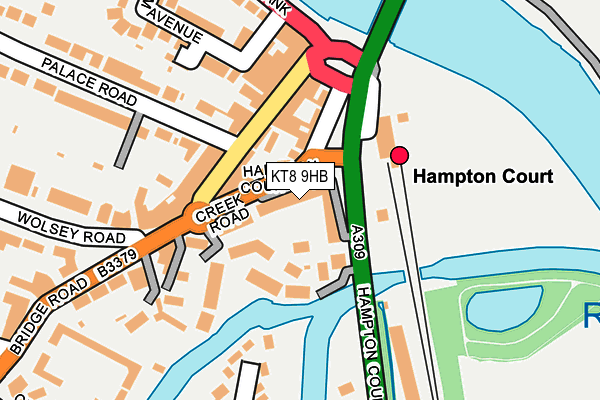 KT8 9HB map - OS OpenMap – Local (Ordnance Survey)