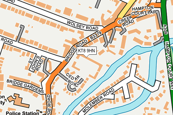 KT8 9HN map - OS OpenMap – Local (Ordnance Survey)