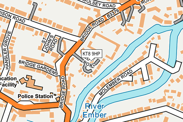 KT8 9HP map - OS OpenMap – Local (Ordnance Survey)