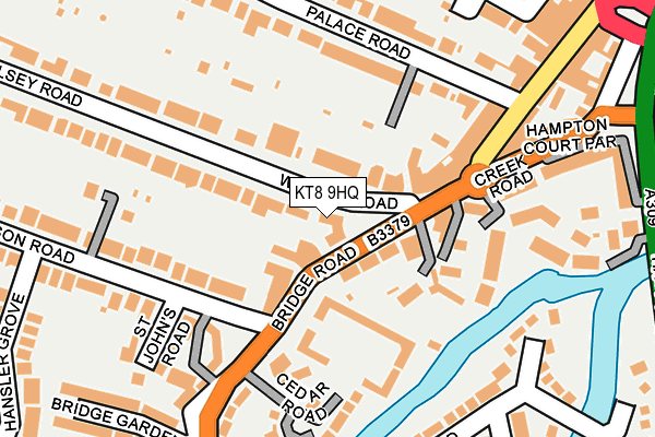 KT8 9HQ map - OS OpenMap – Local (Ordnance Survey)