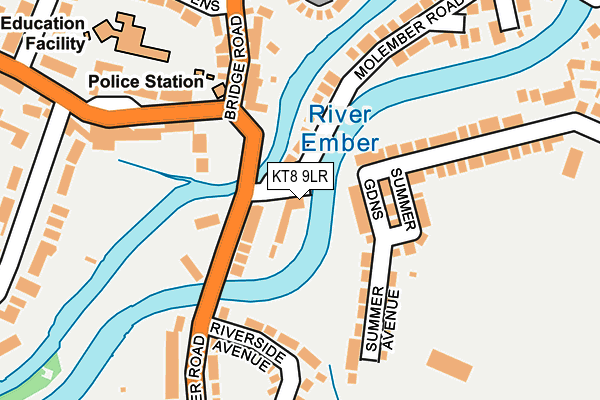 KT8 9LR map - OS OpenMap – Local (Ordnance Survey)