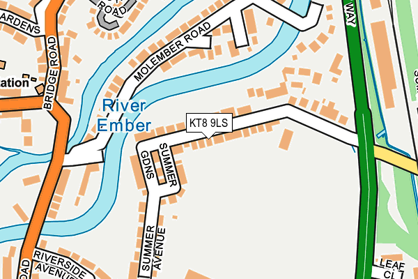 KT8 9LS map - OS OpenMap – Local (Ordnance Survey)