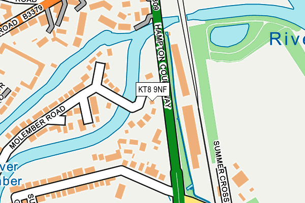 KT8 9NF map - OS OpenMap – Local (Ordnance Survey)