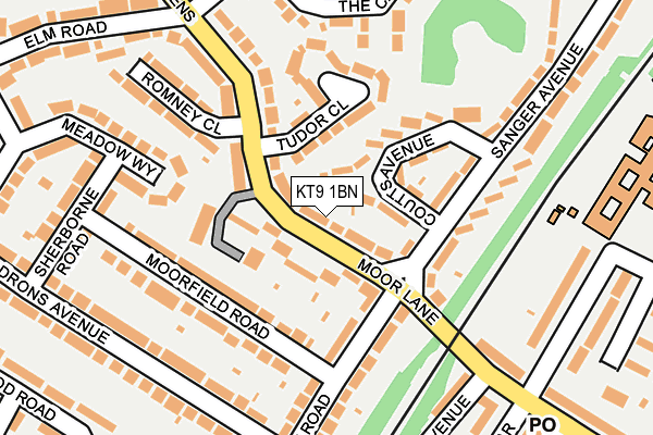 KT9 1BN map - OS OpenMap – Local (Ordnance Survey)