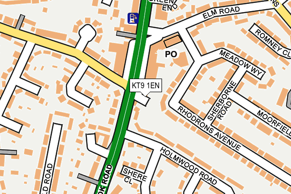 KT9 1EN map - OS OpenMap – Local (Ordnance Survey)