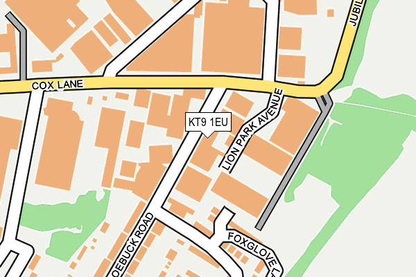 KT9 1EU map - OS OpenMap – Local (Ordnance Survey)