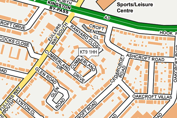 KT9 1HH map - OS OpenMap – Local (Ordnance Survey)