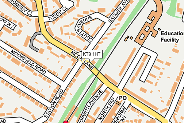 KT9 1HT map - OS OpenMap – Local (Ordnance Survey)