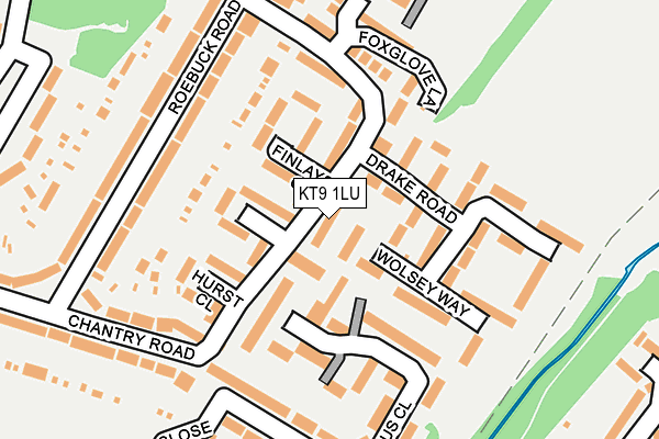 KT9 1LU map - OS OpenMap – Local (Ordnance Survey)