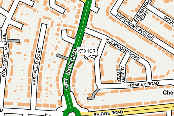 KT9 1QR map - OS OpenMap – Local (Ordnance Survey)