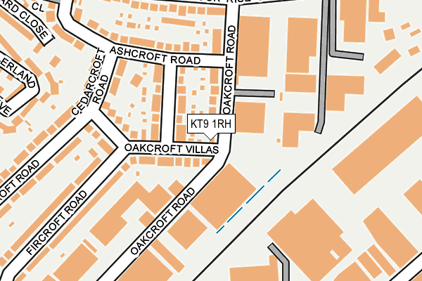 KT9 1RH map - OS OpenMap – Local (Ordnance Survey)