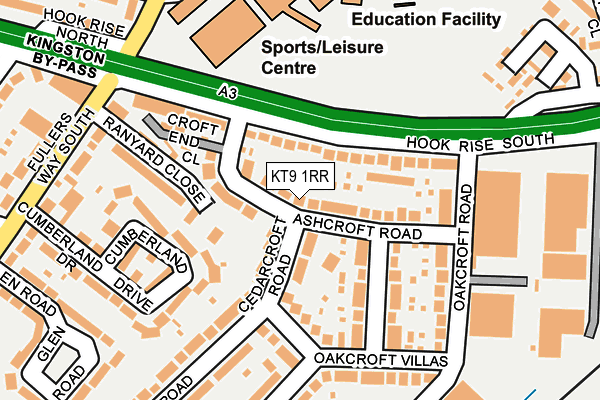 KT9 1RR map - OS OpenMap – Local (Ordnance Survey)