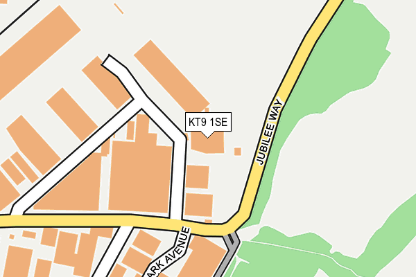 KT9 1SE map - OS OpenMap – Local (Ordnance Survey)