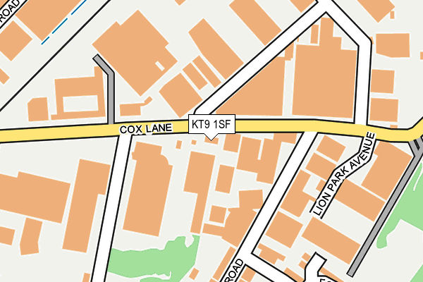 KT9 1SF map - OS OpenMap – Local (Ordnance Survey)