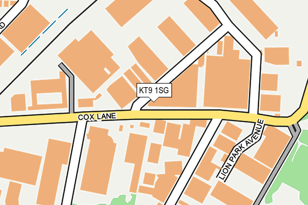 KT9 1SG map - OS OpenMap – Local (Ordnance Survey)