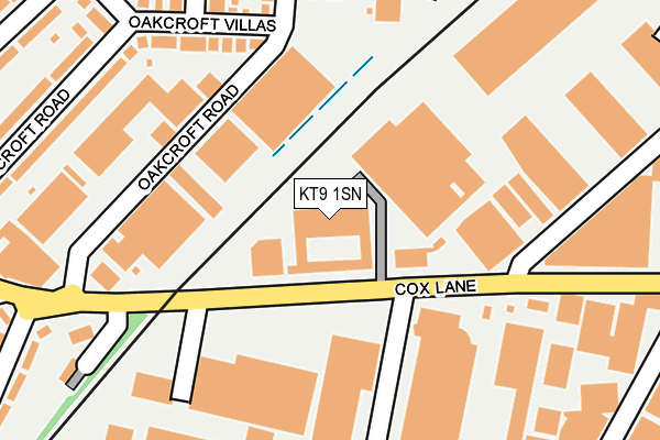 KT9 1SN map - OS OpenMap – Local (Ordnance Survey)