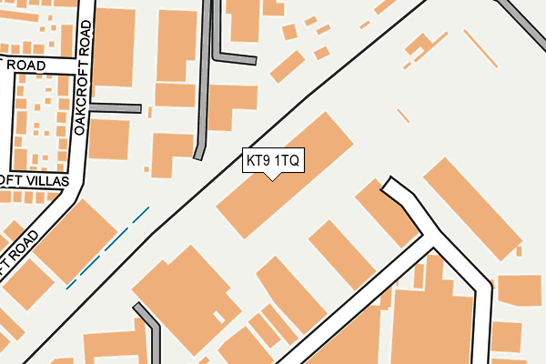 KT9 1TQ map - OS OpenMap – Local (Ordnance Survey)