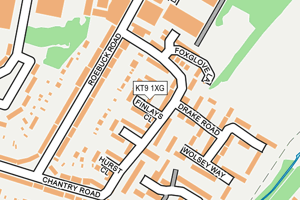 KT9 1XG map - OS OpenMap – Local (Ordnance Survey)