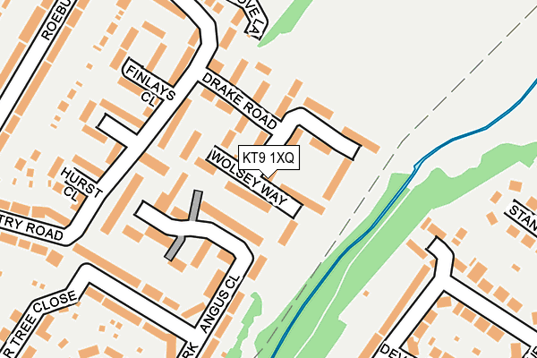 KT9 1XQ map - OS OpenMap – Local (Ordnance Survey)