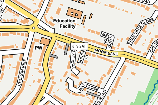 KT9 2AT map - OS OpenMap – Local (Ordnance Survey)