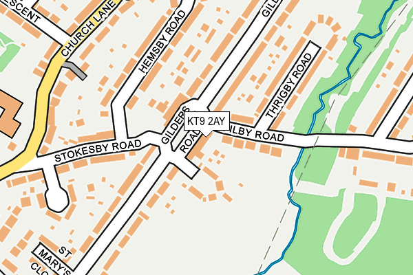 KT9 2AY map - OS OpenMap – Local (Ordnance Survey)