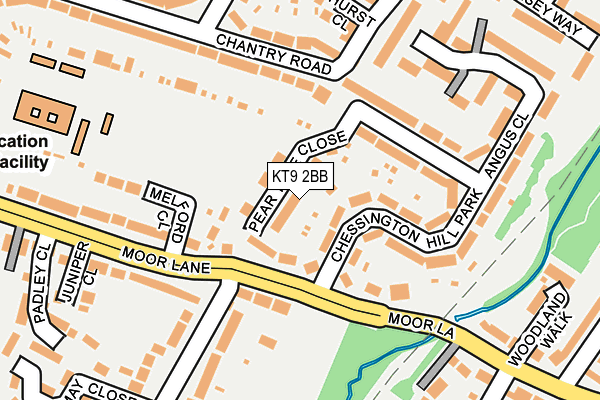 KT9 2BB map - OS OpenMap – Local (Ordnance Survey)