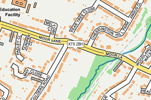 KT9 2BH map - OS OpenMap – Local (Ordnance Survey)