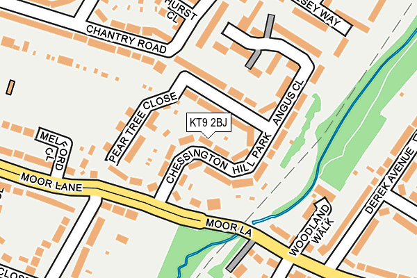 KT9 2BJ map - OS OpenMap – Local (Ordnance Survey)