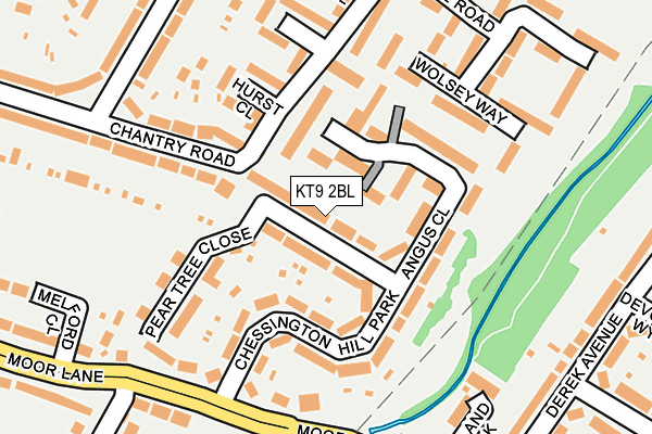 KT9 2BL map - OS OpenMap – Local (Ordnance Survey)