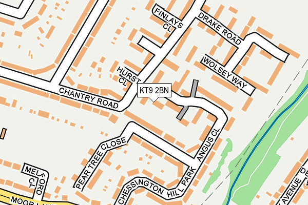 KT9 2BN map - OS OpenMap – Local (Ordnance Survey)