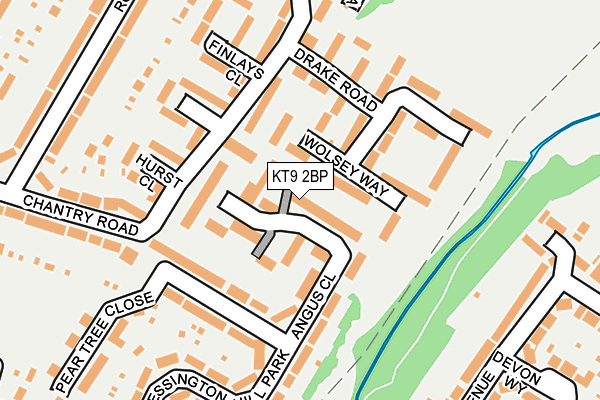 KT9 2BP map - OS OpenMap – Local (Ordnance Survey)