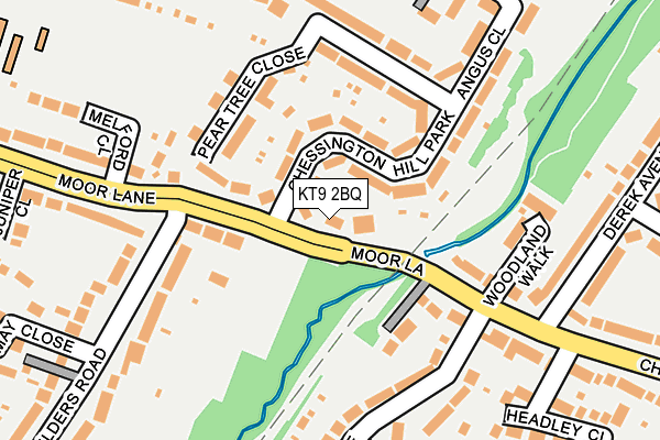 KT9 2BQ map - OS OpenMap – Local (Ordnance Survey)