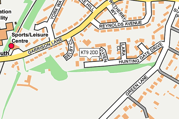 KT9 2DD map - OS OpenMap – Local (Ordnance Survey)