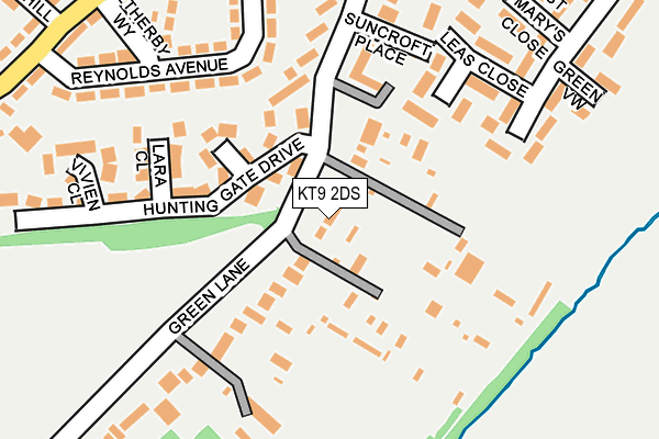 KT9 2DS map - OS OpenMap – Local (Ordnance Survey)