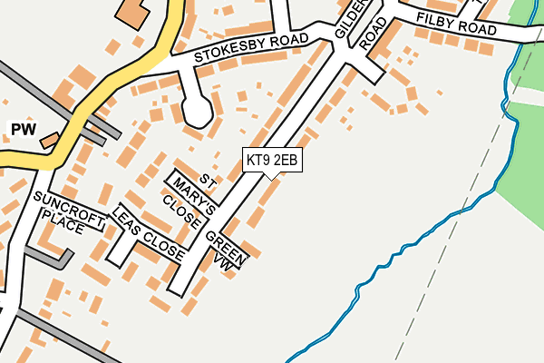 KT9 2EB map - OS OpenMap – Local (Ordnance Survey)